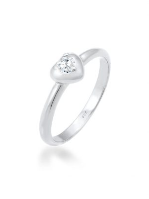 Ring Herz Symbol Verlobung Valentin Zirkonia 925 Silber Elli Silber