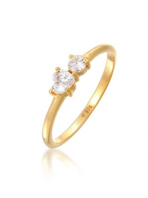 Ring Herz Zirkonia Symbol Verlobung 925 Silber Elli Gold