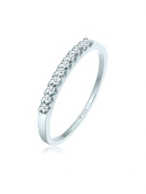 Ring Memoire Verlobung Diamant (0.15 Ct.) 585 Weißgold Elli DIAMONDS Weiß