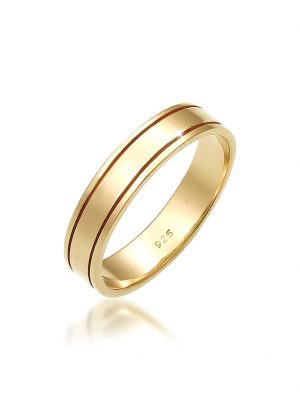 Ring Paarring Bandring Trauring Hochzeit 925 Silber Elli Premium Gold