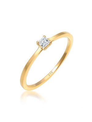 Ring Prinzessschliff Diamant (0.1 Ct) 585 Gelbgold Elli DIAMONDS Gold