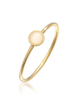 Ring Solitär Rosa Quarz Edelstein 375 Gelbgold Elli Premium Rosa