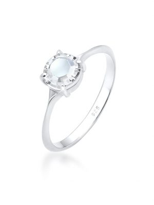 Ring Solitär Verlobung Kristalle 925 Silber Elli Silber
