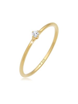 Ring Stapelring Topas Solitär Verlobung 925 Silber Elli Premium Gold