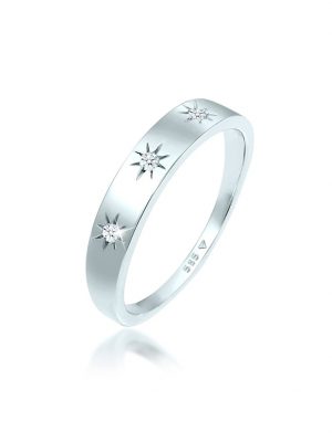 Ring Verlobung Astro Diamant (0.045 Ct.) 585 Weißgold Elli DIAMONDS Silber