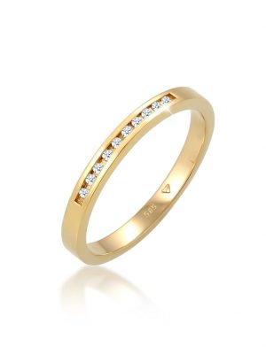 Ring Verlobung Bandring Diamant (0.05 Ct.) 585 Gelbgold Elli DIAMONDS Gold