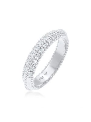 Ring Verlobung Diamant (0.12 Ct.) 925Er Sterling Silber Elli DIAMONDS Silber