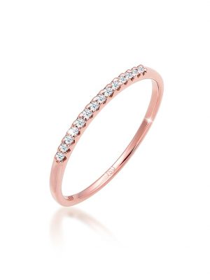 Ring Verlobung Diamanten (0.07 Ct.) Edel 750 Roségold Elli DIAMONDS Rosegold