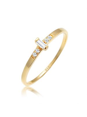 Ring Verlobung Topas Diamant (0.02 Ct.) 585 Gelbgold Elli DIAMONDS Gold