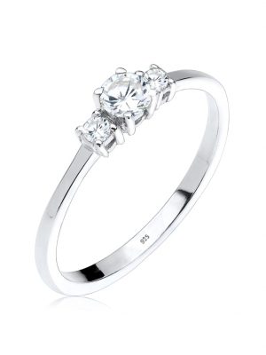 Ring Verlobung Zirkonia Kristalle 925 Sterling Silber Elli Silber