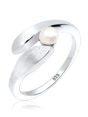 Ring Wickelring Süßwasserzuchtperle 925 Silber Elli Silber