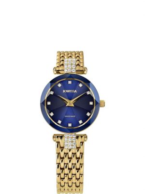 Schweizer Uhr Jowissa Gold / blau