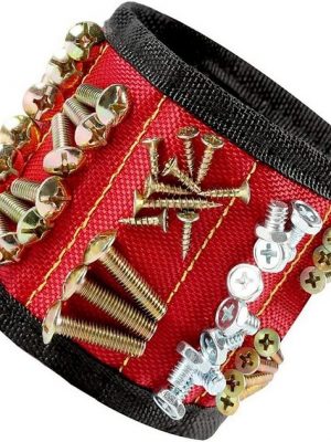 AcserGery Werkzeugtasche "Werkzeuggürtel Magnetarmband mit 10 superstarken Magneten Armband mit Magneten für Schrauben, Nägel, Bolzen und kleine Metallteile Geschenk für Männer, Heimwerker"