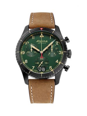 Alpina Chronograph Pilot Quarz Chronograph AL-372GR4FBS26