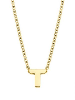 Amor Kette mit Anhänger "Unisex, Edelstahl, T" (1-tlg., Kette mit Anhänger)