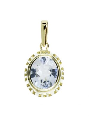 Anhänger - Erna - Gold 333/000 - Aquamarin OSTSEE-SCHMUCK Gelb