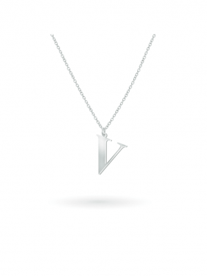 Anhänger mit Kette 925/- Sterling Silber 45cm Glänzend Beka & Bell Weiß