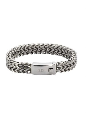Armband Edelstahl 19cm Glänzend nox Silbergrau