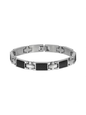 Armband Edelstahl 20,5cm Glänzend ZEEme Schwarz