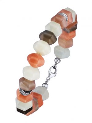 Armband aus multifarbenen Mondsteinen AMY VERMONT Multicolor