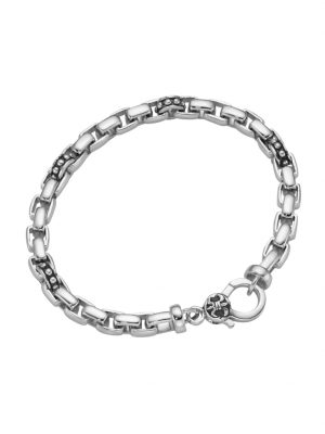 Armband eckige Glieder, teilweise geschwärzt, Silber 925 Giorgio Martello Silber