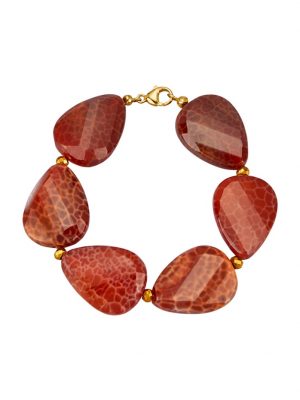 Armband mit Feuerachat Rot