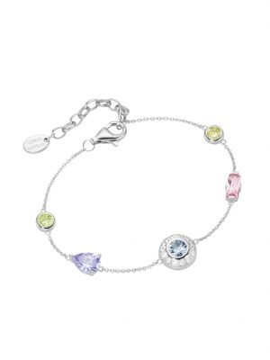 Armband verschiedene Zwischenteile, Zirkonia+synth. Spinell, Silber 925 Giorgio Martello Bunt