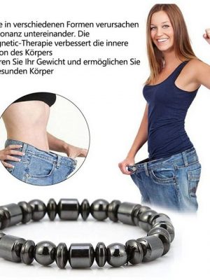 BEARSU Bettelarmband "Armband, Abnehmen Armband, Mode Magnetarmband, Gewichtsverlust Armband, Männer Frauen Unisex Schwarz Stein Armband Gesundheitswesen Magnetfeldtherapie Armband, tolles Geschenk" (1-tlg)