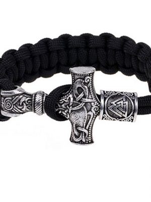 BOTRIBAS Armband "Armband, Wikinger Armband für Herren, Edelstahl Kette geflochten Männer Thor Keltischer Knoten Schmuck Nordische Geschenke", Geeignet für 22cm-23cm Handumfang