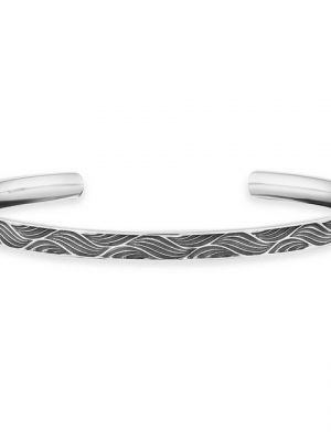 CAÏ Armband "925/- Sterling Silber oxidiert Wellen", mit Geschenketui