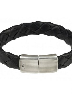 CAÏ Armband "925/- Sterling Silber rhodiniert Lederband Magnetv"