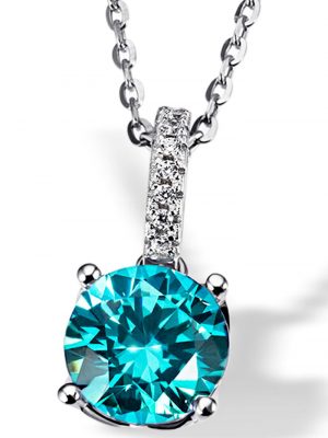 Collier 925/- Silber 7 Zirkonia 1 Swarovski Zirconia Goldmaid Silberfarben