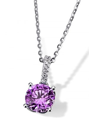 Collier 925/- Silber 7 Zirkonia 1 Swarovski Zirconia Goldmaid Silberfarben