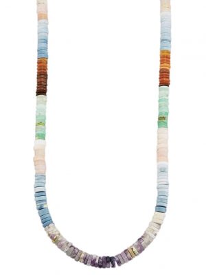 Collier aus multicolorfarbenen Opalen (beh.) Multicolor