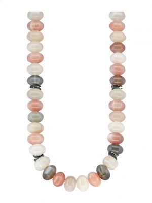 Collier aus multifarbenen Mondsteinen AMY VERMONT Multicolor