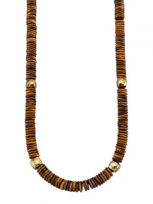 Collier mit Tigerauge-Scheiben Braun