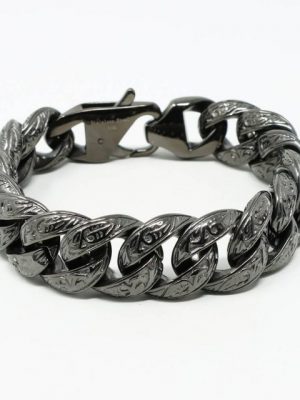 DALMARO.de Edelstahlarmband "Edelstahl Armband DARK ROCK" (Edelstahl, Handgefertigt, Stilvoll), Herren Armband inkl. Schmuckschachtel