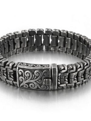 DALMARO.de Edelstahlarmband "Edelstahl Armband HORUS BRUSHED" (Edelstahl, Handgefertigt, Stilvoll), Herren Armband inkl. Schmuckschachtel