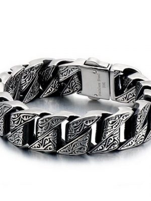 DALMARO.de Edelstahlarmband "Edelstahl Armband REAPER STEEL" (Edelstahl, Handgefertigt, Stilvoll), Herren Armband inkl. Schmuckschachtel