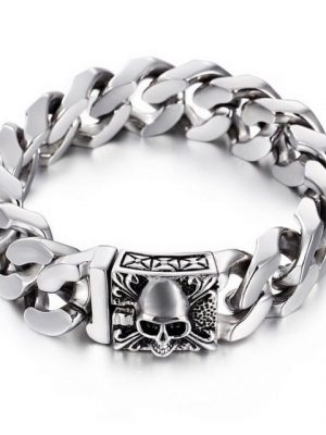 DALMARO.de Edelstahlarmband "Edelstahl Armband SILVER TOX" (Edelstahl, Handgefertigt, Stilvoll), Herren Armband inkl. Schmuckschachtel