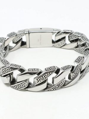 DALMARO.de Edelstahlarmband "Edelstahl Armband WOLF" (Edelstahl, Handgefertigt, Stilvoll), Herren Armband inkl. Schmuckschachtel