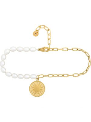 Damen-Armband 925er Silber Süßwasserperle CAI Gold
