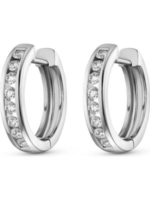 Damen-Creolen 16 Diamant CHRIST C-Collection Weißgold