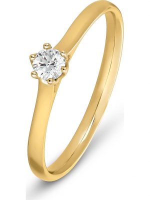 Damen-Damenring 1 Diamant CHRIST C-Collection Gelbgold