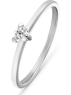 Damen-Damenring 1 Diamant CHRIST C-Collection Weißgold
