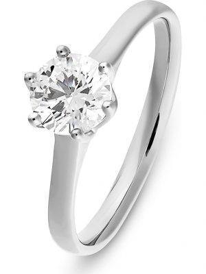 Damen-Damenring 1 Diamant CHRIST C-Collection Weißgold/Einkaräter