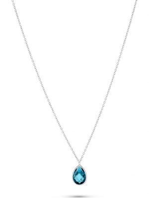 Damen-Kette 375er Weißgold 1 Topas CHRIST C-Collection Weißgold