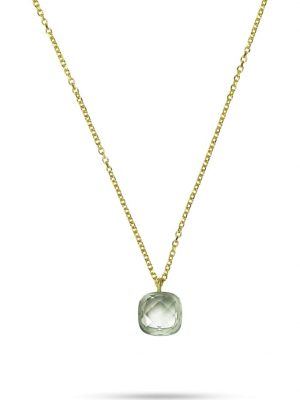 Damen-Kette 585er Gelbgold 1 Farbstein CHRIST C-Collection Hellgrün