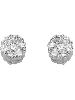 Damen-Ohrstecker 375er Weißgold 14 Diamant CHRIST C-Collection Weiß