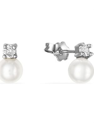 Damen-Ohrstecker 925er Silber 2 Zirkonia FAVS. Silber